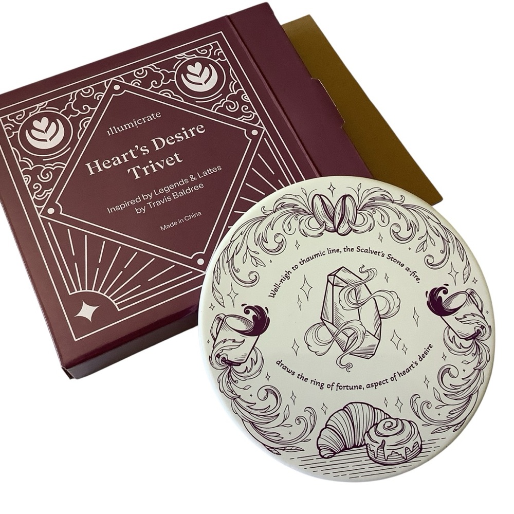 Legends & Lattes inspired Heart's Desire Trivet Travis Baldree Illumicrate
